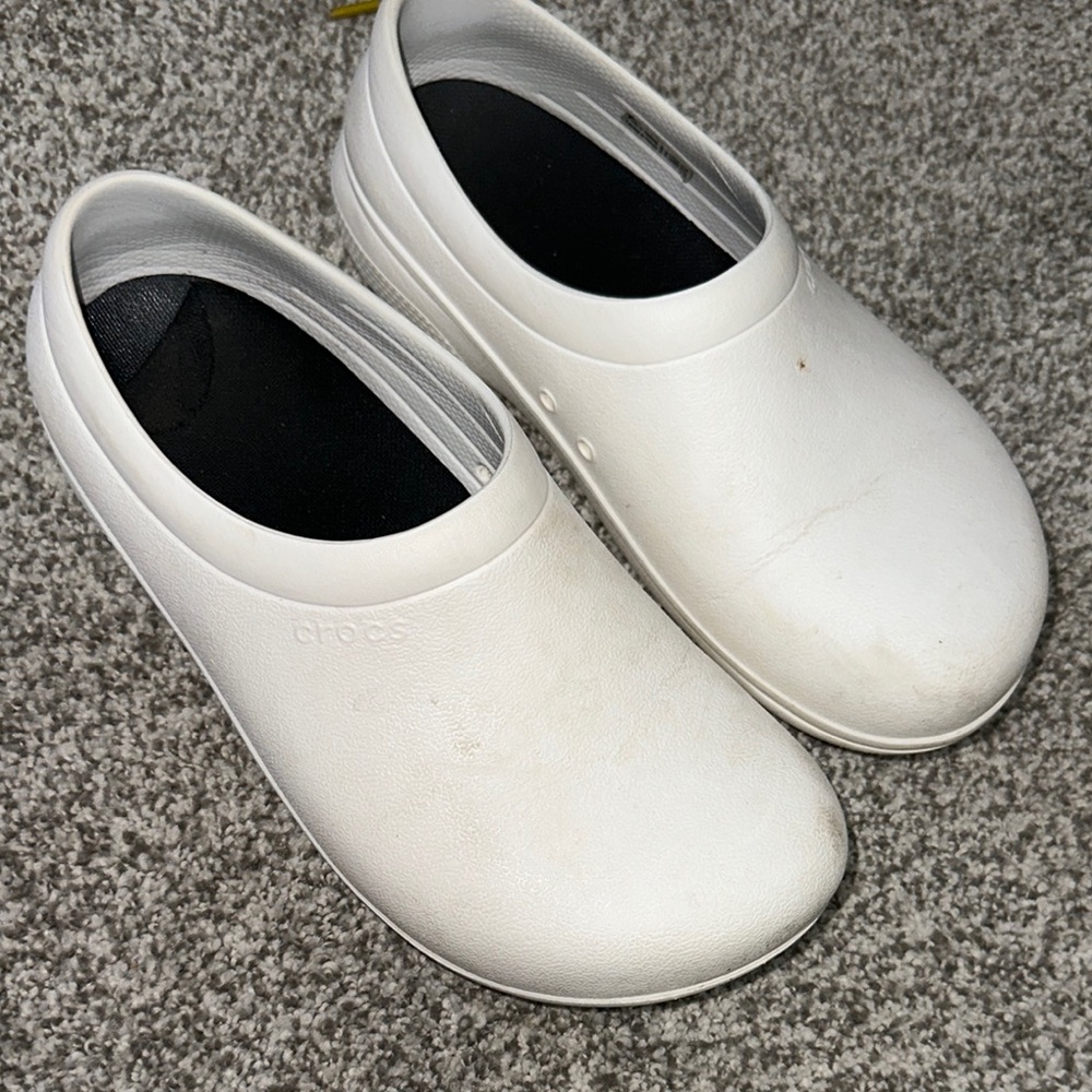 White Crocs Slip-On Clogs